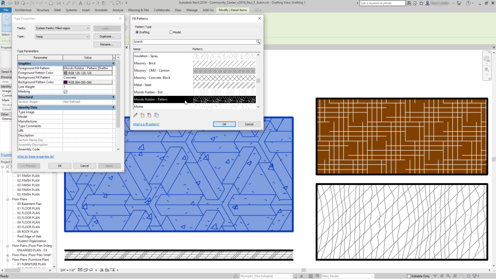 Revit 2019 patterns