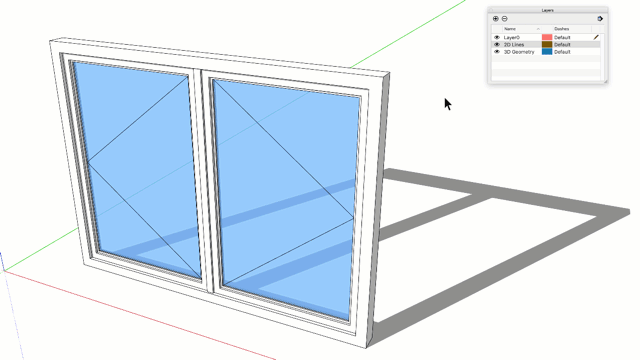 SketchUp Pro 2019 Dashed Lines
